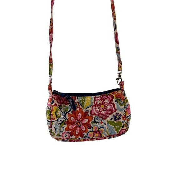 Vera Bradley 9x4" zipper mini crossbody multi-colors flowers - Picture 1 of 7